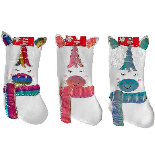 Christmas Decorative Socks Unicorn L22xH43cm (Μiscellaneous Colors)