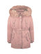 Kinderjacken & Winterjacken Parka Lang mit Futter & Kapuze Rosa