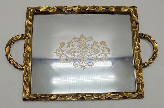 Karvounis Plastic Rectangular Decorative Tray with Mirror 48.5x3x32cm