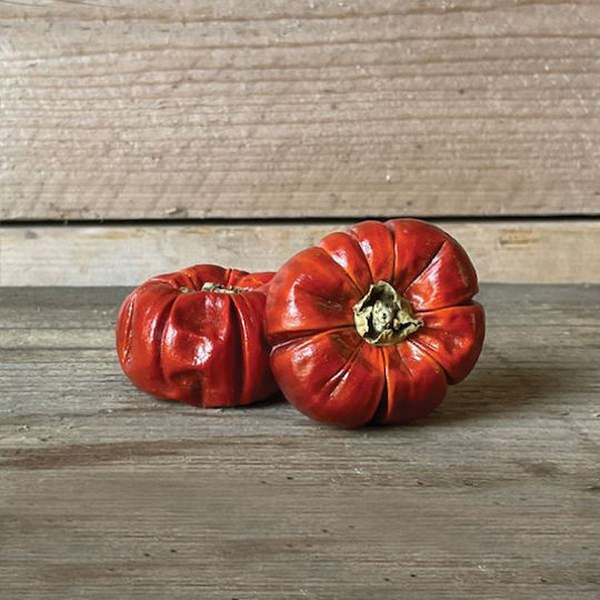 Synchronia Christmas Figure Pumpkin Red Height 4cm Dried