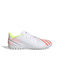 Adidas Predator Edge.4 Low Football Shoes TF with Molded Cleats Cloud White / Solar Yellow / Power Blue