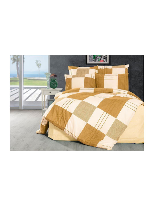 Dimcol Κίρκη Single Duvet Cover 160x240 437 Golden Beige