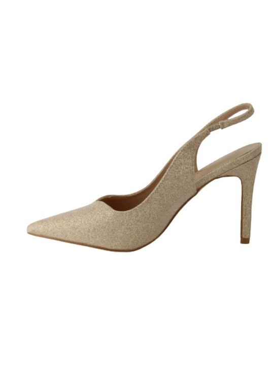 Golden Heel with Ankle Strap