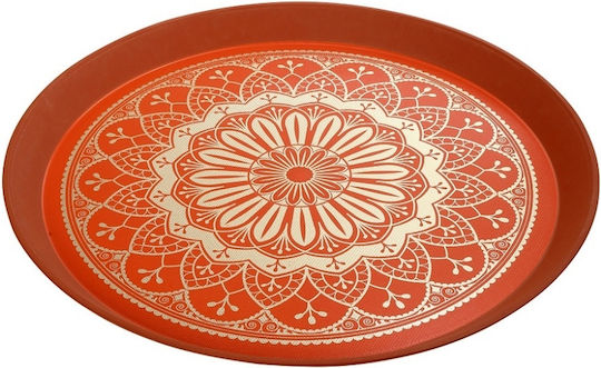 Espiel Plastic Round Serving Tray in Orange Color 46x46cm ASL107 1pcs