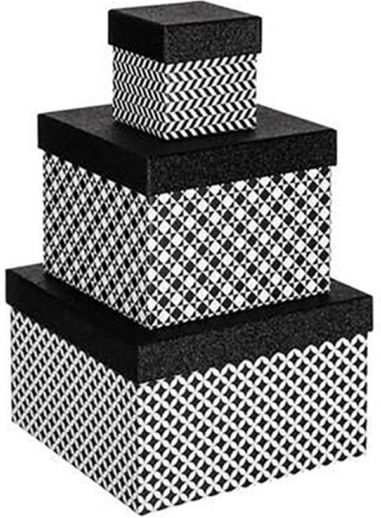 Atmosphera Set Cutii Decorative De hârtie 3buc
