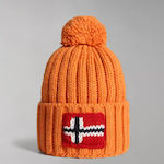 Napapijri Semiury NA4GKB Ribbed Beanie Cap Oran...