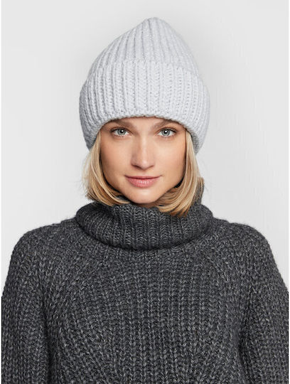 Beanie Männer Beanie mit Rippstrick in Hellblau Farbe