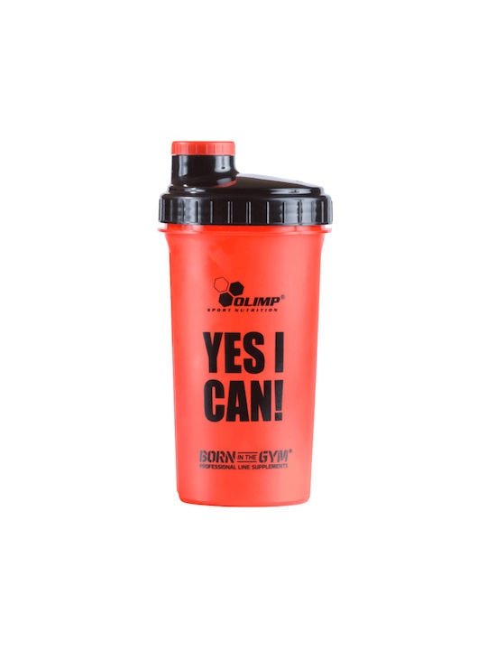 Olimp Sport Nutrition Yes I Can! Plastic Protein Shaker 700ml Red