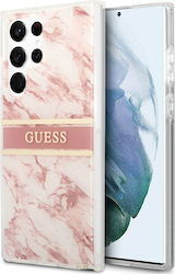 Guess Marble Umschlag Rückseite Kunststoff Rosa (Galaxy S22 Ultra 5G) GUHCS22LKMABPI