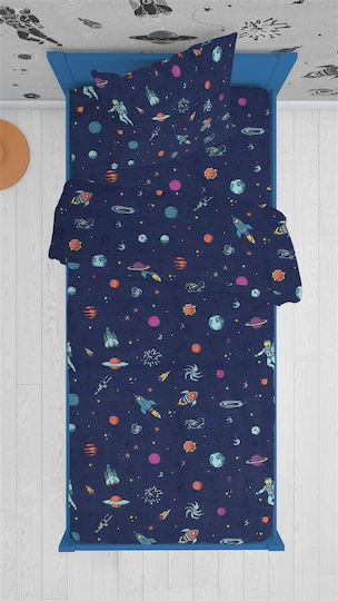 Dimcol Σετ Μονά Space 189 Blue 160x240cm