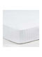 White Fabric Sheet Super-Double with Elastic 160x200+35cm. Stripy White