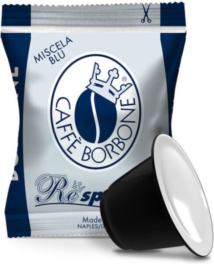 Caffe Borbone Kapseln Espresso Miscela Blu Kompatibel mit Maschine Nespresso 50Mützen