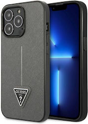Guess Saffiano Triangle Logo Ασημί (iPhone 14 Pro Max) Guess Saffiano Triangle Logo Ασημί (iPhone 14 Pro Max)