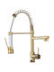 Wattarino Kitchen Faucet Counter with Spiral Gold