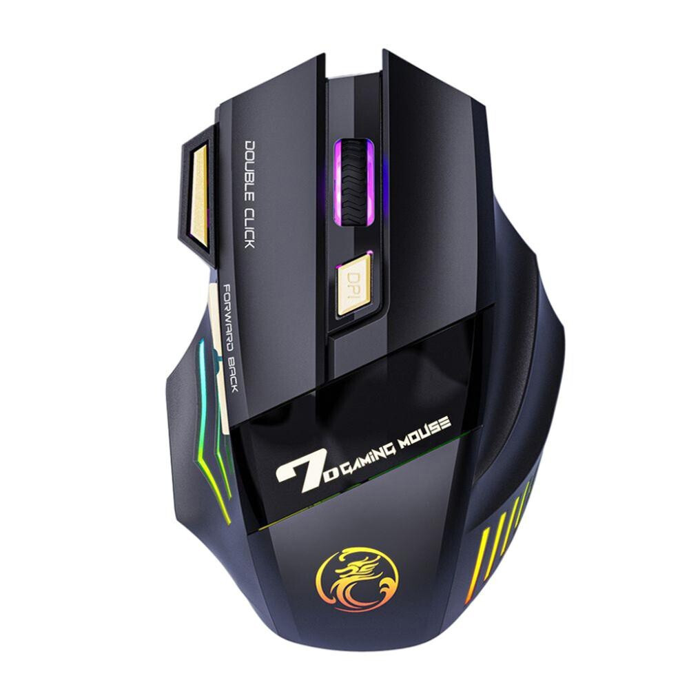 iMice GW-X7 Ασύρματο RGB Gaming Ποντίκι Μαύρο | Skroutz.gr