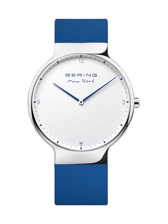 Bering Time Max Rene Uhr mit Blau Kautschukarmband