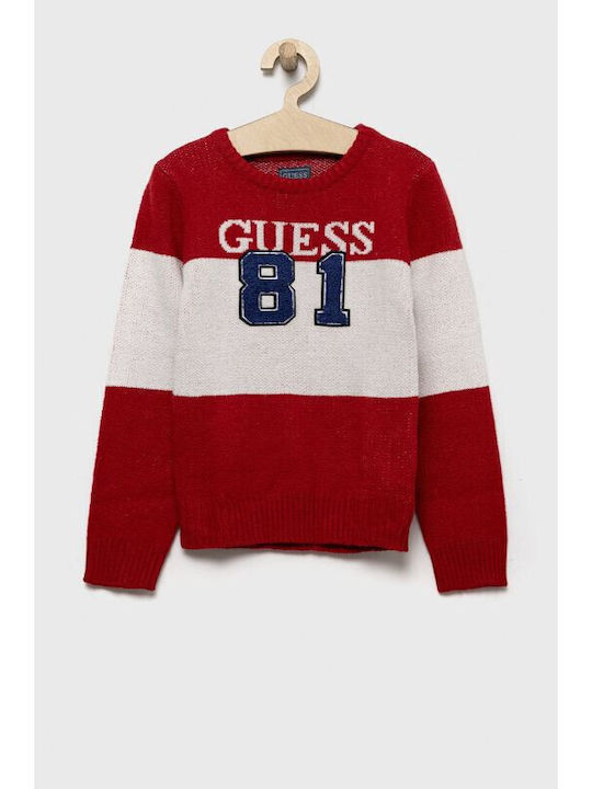Guess Kids' Sweater Long Sleeve Red