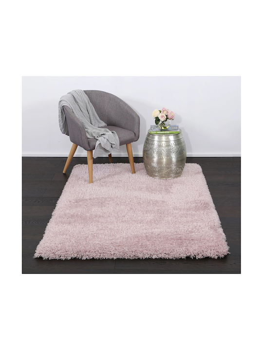 Saray Home Oslo Set Zottelig Schlafzimmer-Teppichsets Synthetisch Pink 9000-PN-SET 3Stück