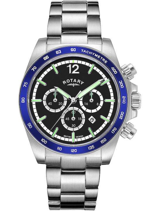 Rotary Henley Men's Watch 41mm Chronograph Batt...