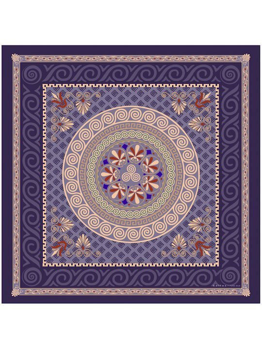 Kalfas Luxury Silk Women's Silk Scarf Purple