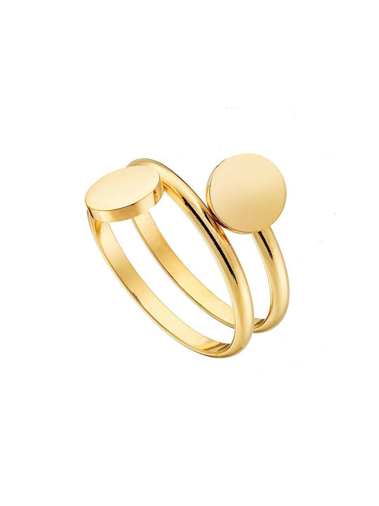 Verorama Women's Ring from Steel Gold Plated