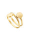 Verorama Women's Ring from Steel Gold Plated