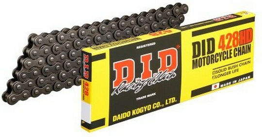 DID Drive Chain 428HD for Yamaha XV 250 S Drag Star 01-04 / XVS 125 Drag Star 00-04 with 146 Connectors
