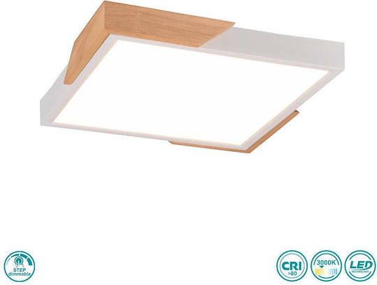 Trio Lighting Meta Πλαφονιέρα Οροφής 31.5εκ. Λευκή με Ενσωματωμένο LED