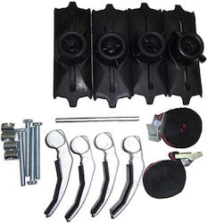 Menabo Adaptoare bară de mașină Kit de fixare rapidă pentru sistemul de montare cu cârlig de 80mm pentru barele de acoperiș Menabo Adaptoare bară de mașină Kit de fixare rapidă pentru sistemul de montare cu cârlig de 80mm pentru barele de acoperiș