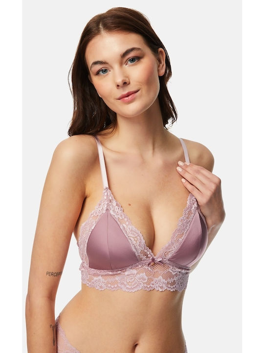 Minerva Μωβ Γυναικείο Bralette Σουτιέν