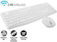 Alcatroz Xplorer Air 6600 Wireless Keyboard & Mouse Set English US White