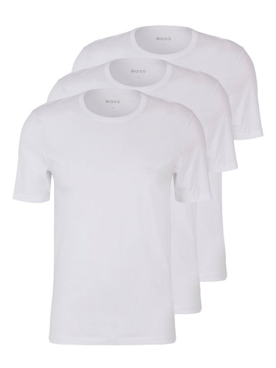 Hugo Boss Men's Short Sleeve Undershirts White 3Pack 50475284-100