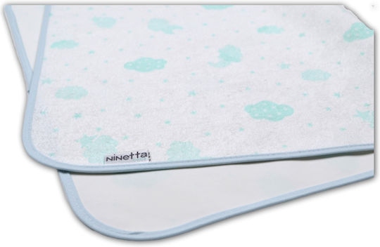 Ninetta Bebe Clouds Spucktuch in Türkis Farbe 45x65cm. 1Stück
