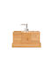 Estia Wooden Bathroom Accessory Set Brown 3pcs