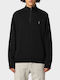 Ralph Lauren Men's Long Sleeve Blouse with Zipper Black