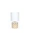 Keskor Ceramic Table Lamp for Socket E14 with White Shade and Gold Base