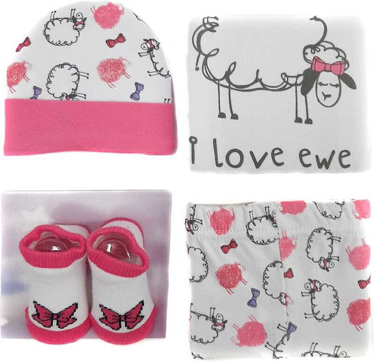 Dreams by Joyce Seturi de Haine pentru Nou-Născuți Sheep pentru Fetiță 4buc