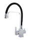 WT-6010 Tall Kitchen Faucet Counter Silver-Black