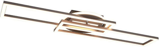 Trio Lighting Twister Πλαφονιέρα Οροφής 90.5εκ. Γκρι με Ενσωματωμένο LED και Τηλεχειριστήριο