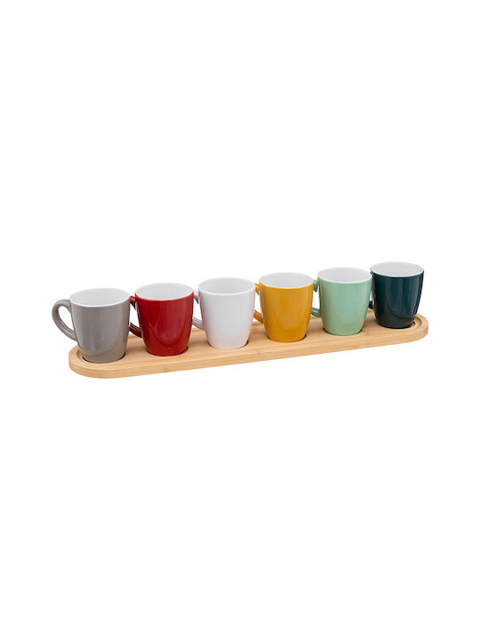 Secret de Gourmet Σετ Φλιτζάνια Espresso Κεραμικά Πολύχρωμα 90ml 6τμχ