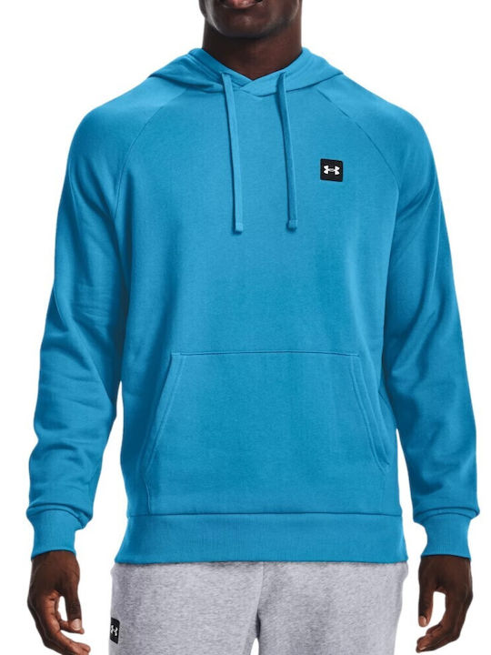 Under Armour Rival Φούτερ με Κουκούλα Γαλάζιο