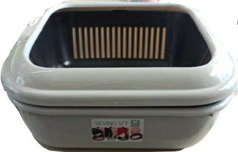 Ferplast Birba Λεκάνη Γάτας με Κόσκινο Γκρι Μ55.5 x Π43.5 x Υ20.5cm