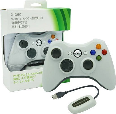 Χ-360 Ασύρματο Gamepad για Xbox 360 Λευκό