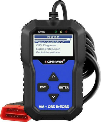 Konnwei KW350 Fahrzeugdiagnosewerkzeug Digital OBD 2 mit mit Kabel