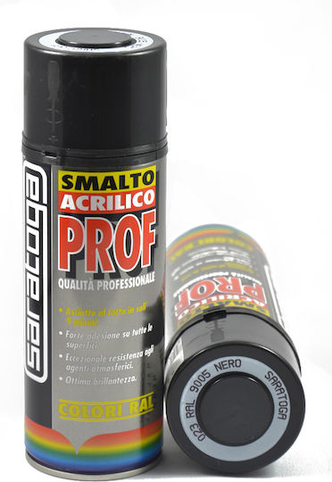 Saratoga Spray Paint Acrylic with Metallic Effect Black 400ml