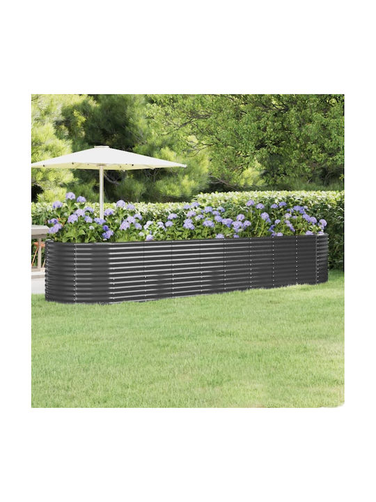 vidaXL Planter Box 396x68cm Charcoal 319076