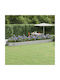 vidaXL Planter Box Metallic Silver 600x140x36cm.
