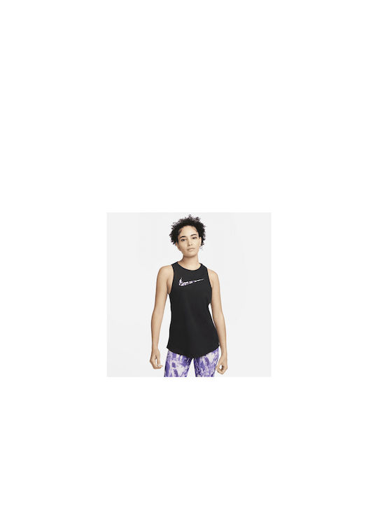 Nike Damen Sportlich Bluse Ärmellos Schwarz