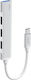 Havit HB41 Hub 4 Anschlüsse USB 3.0 mit USB-C Anschluss Silber