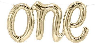 Balloon Foil Letter Gold One